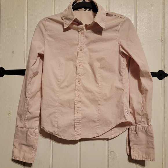 Burberry London Shirt Light Pink Button-Up Long Sleeve Size Medium - Picture 1 of 7